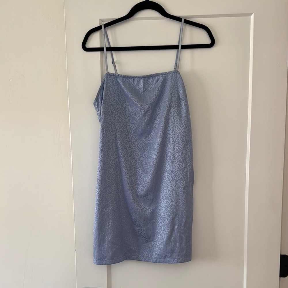 RVCA Light Blue Leopard Mini Dress